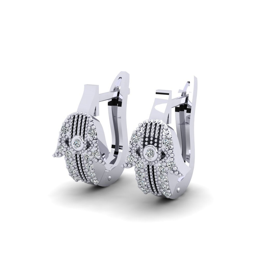 diamond-zirconia ต่างหู Lysander