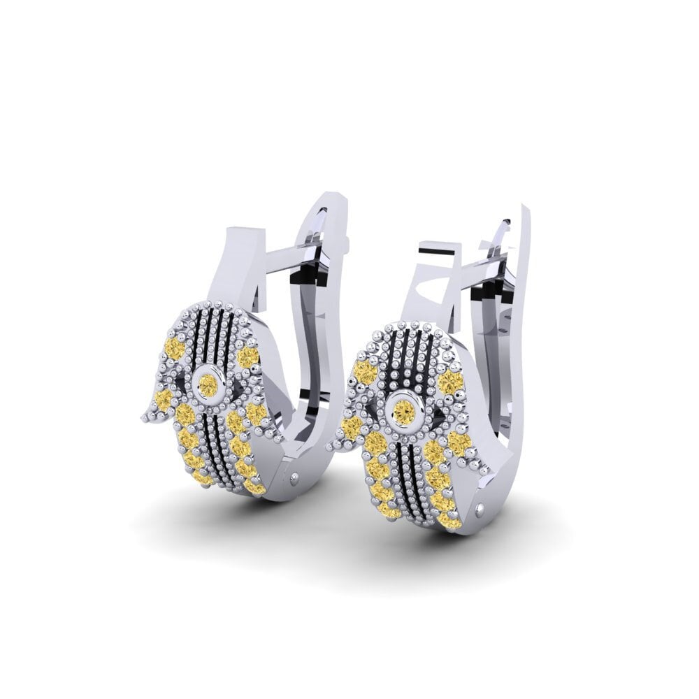 Diamante Giallo Orecchino da donna Lysander