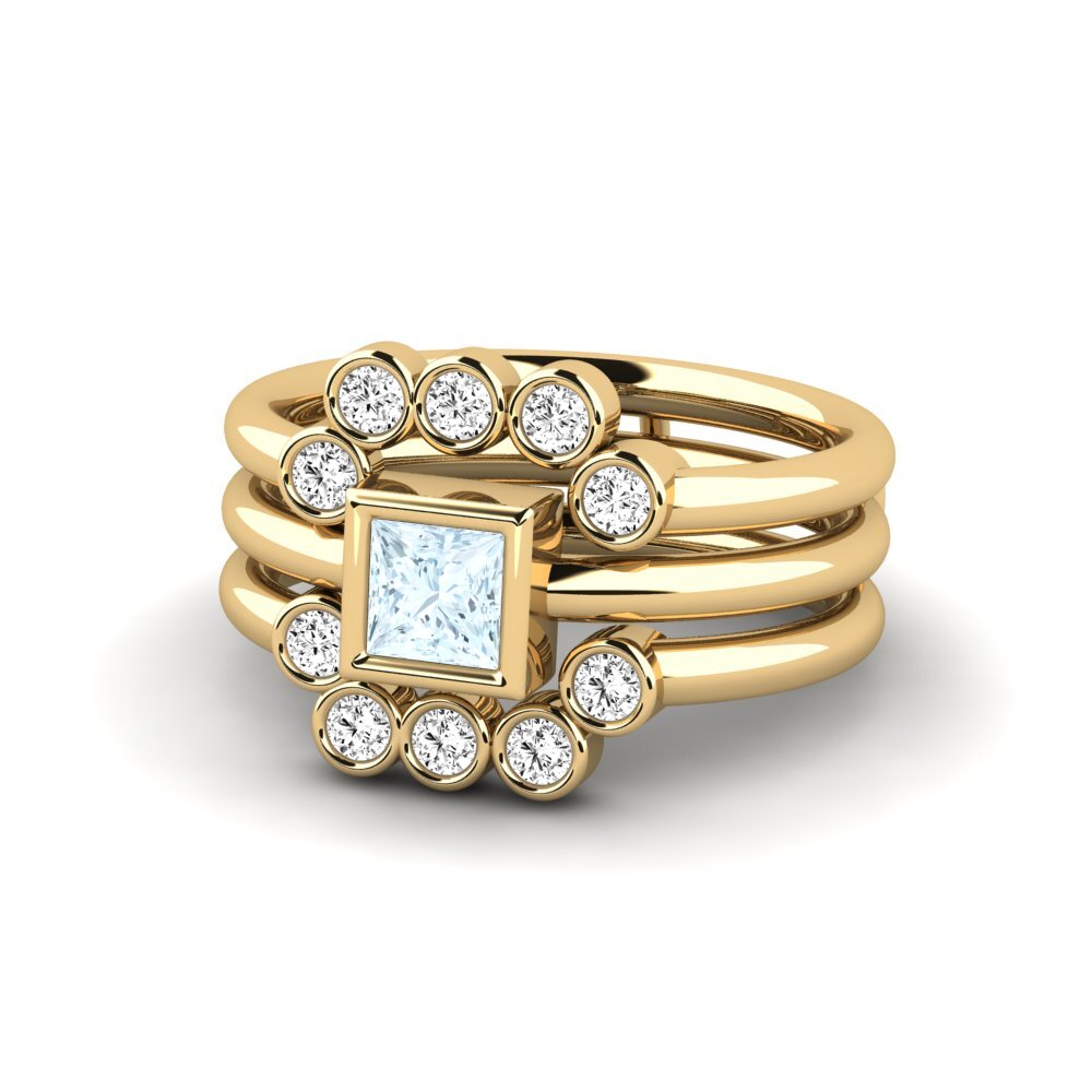 Aquamarine Ring Lyst SET