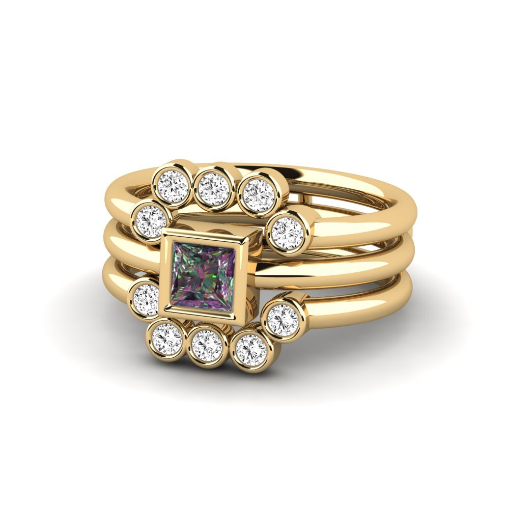 Topacio Místico Anillo Lyst SET