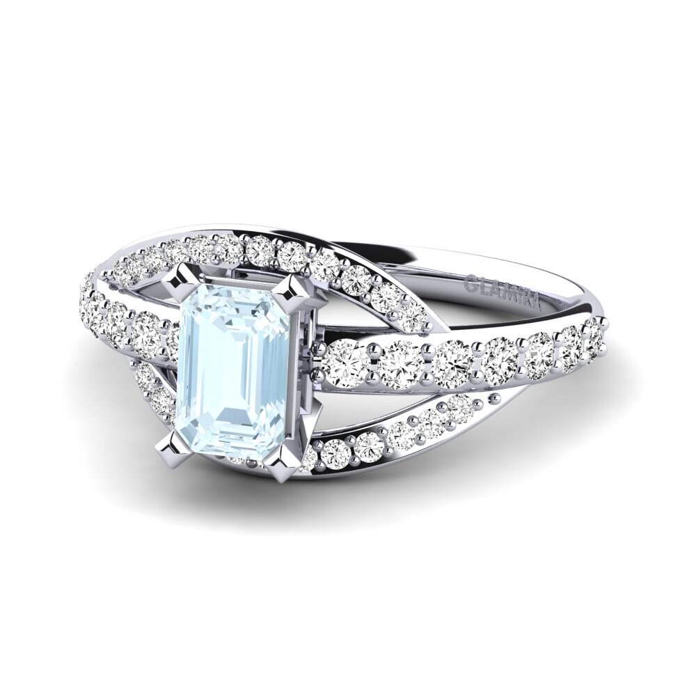 Aguamarina Anillo de compromiso Mabelle