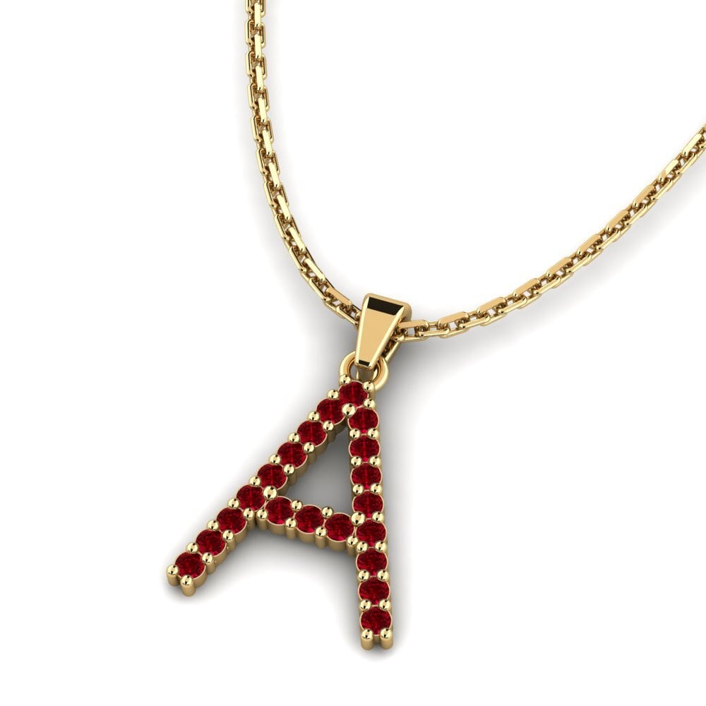 Red Zirconia SYLVIE Pendant Mabuhay - A