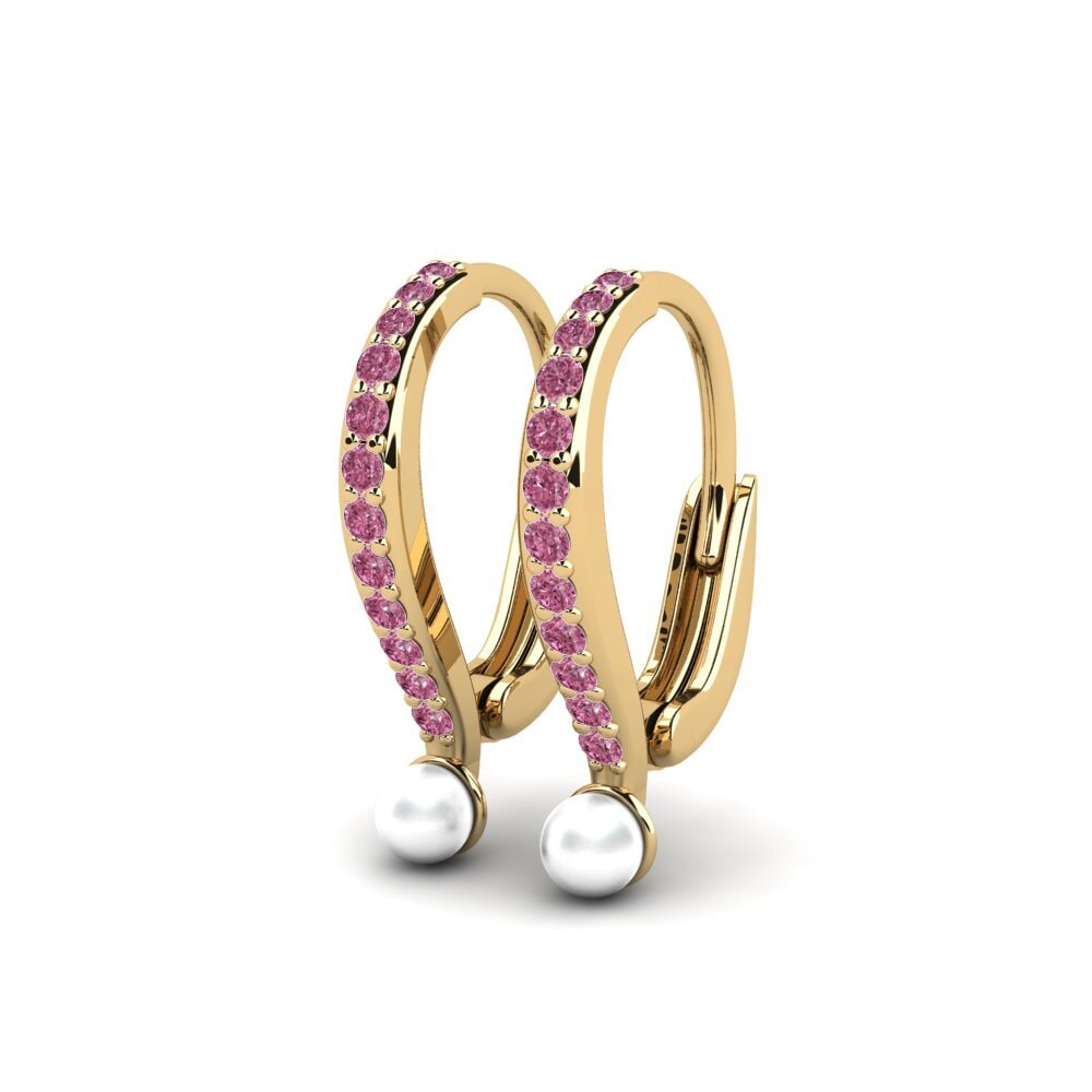 Đá Rhodolite Bông tai nữ Macaan