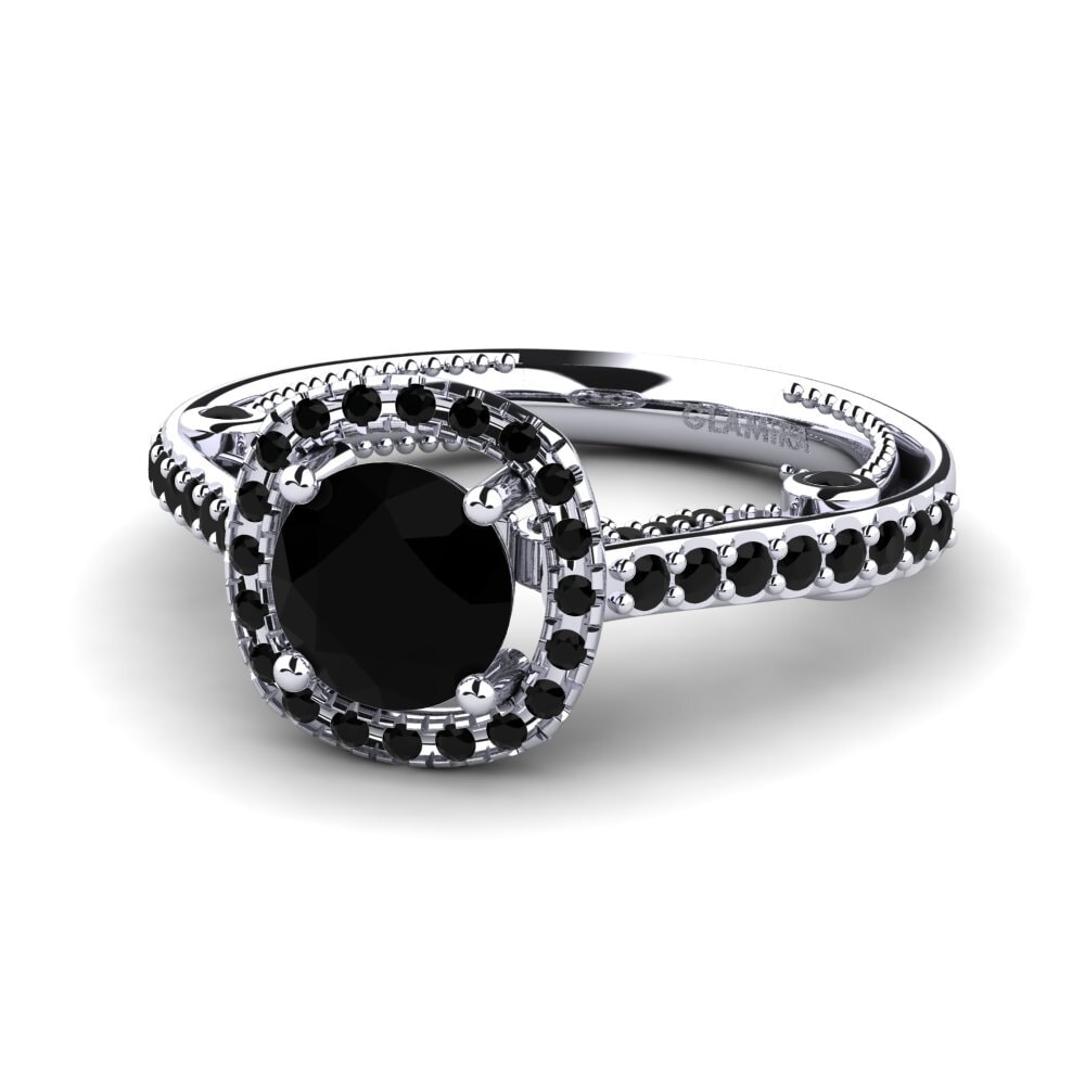 Black Onyx Engagement Ring Macarisa