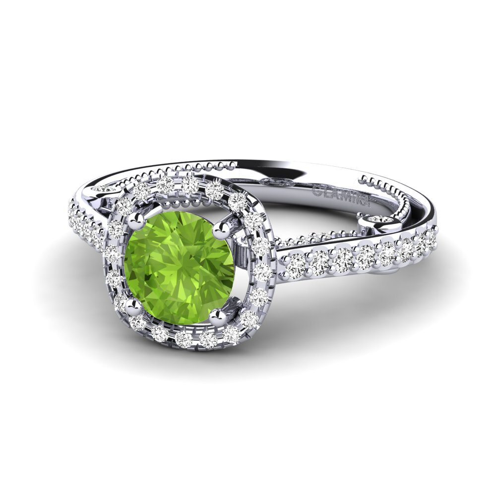 Peridot Engagement Ring Macarisa