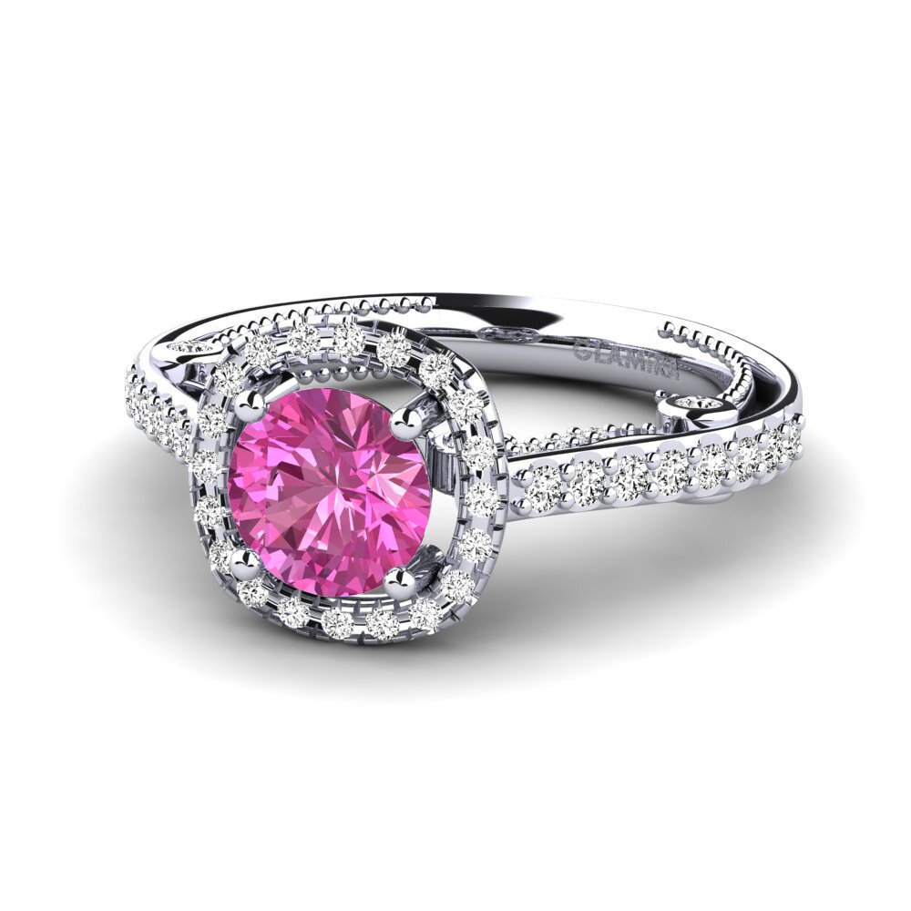 Topacio Rosa Anillo de compromiso Macarisa