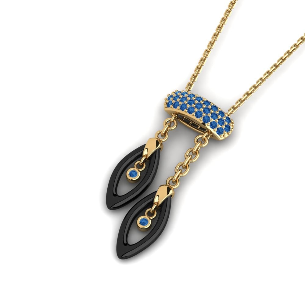 Circonita Azul Oscuro Collar de Mujer Macbeth