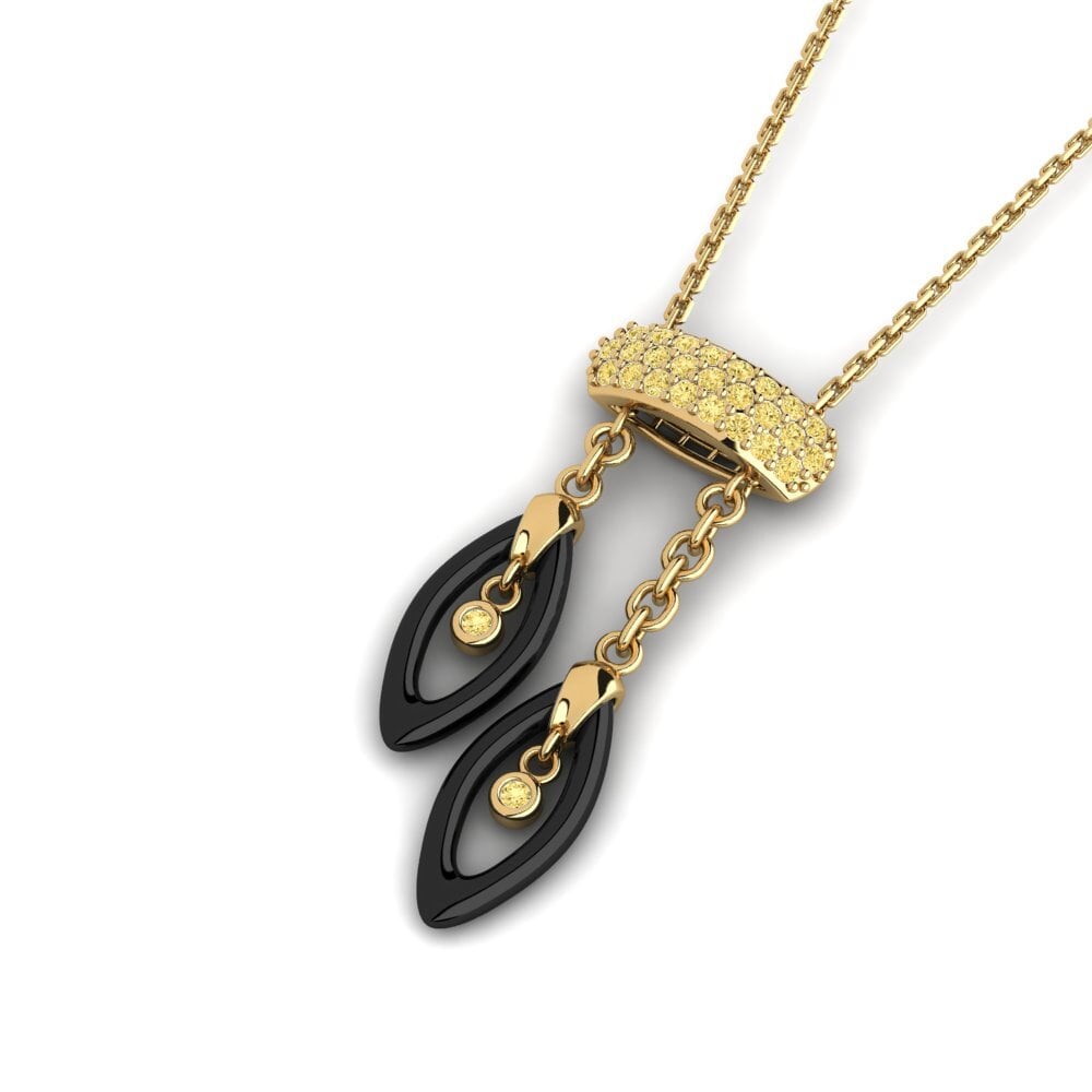 Diamante Amarillo Collar de Mujer Macbeth