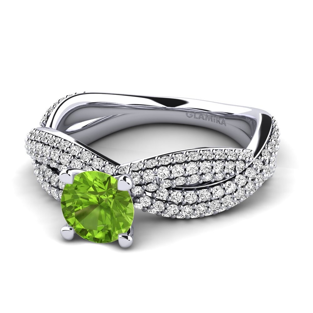 Peridoto Anillo de compromiso Mackenzie 0.8 crt
