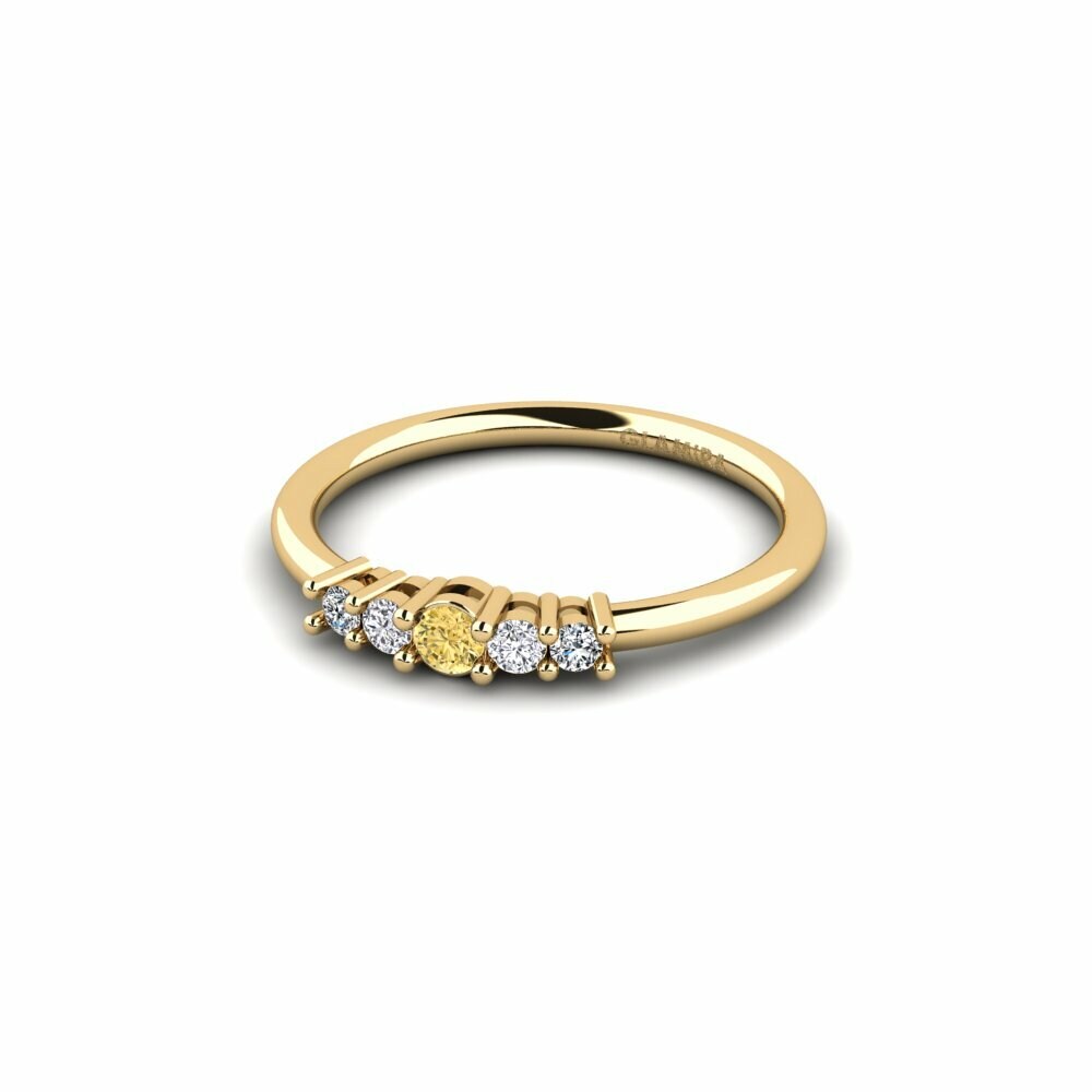 Bagues Or Jaune 18k Diamant Jaune 3 & 5 Pierres
