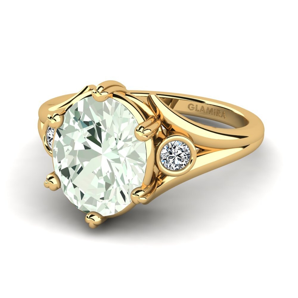 Green Amethyst Engagement Ring Maddasin