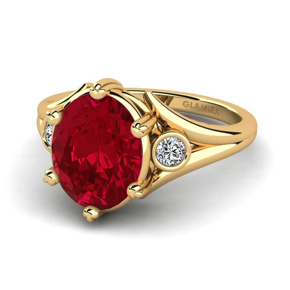 Circonita Roja Anillo de compromiso Maddasin