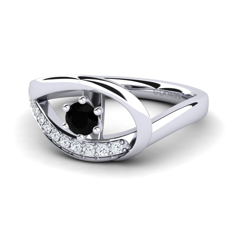 Black Diamond Engagement Ring Madely 0.16 crt