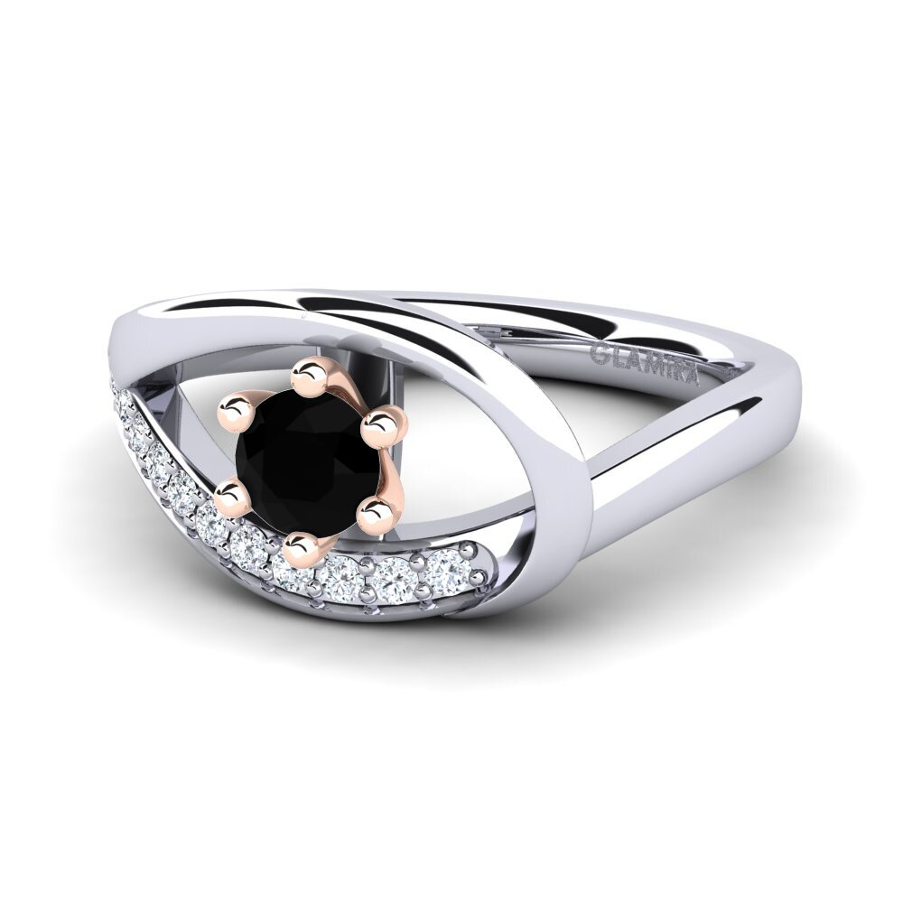 Black Diamond Engagement Ring Madely 0.25 crt