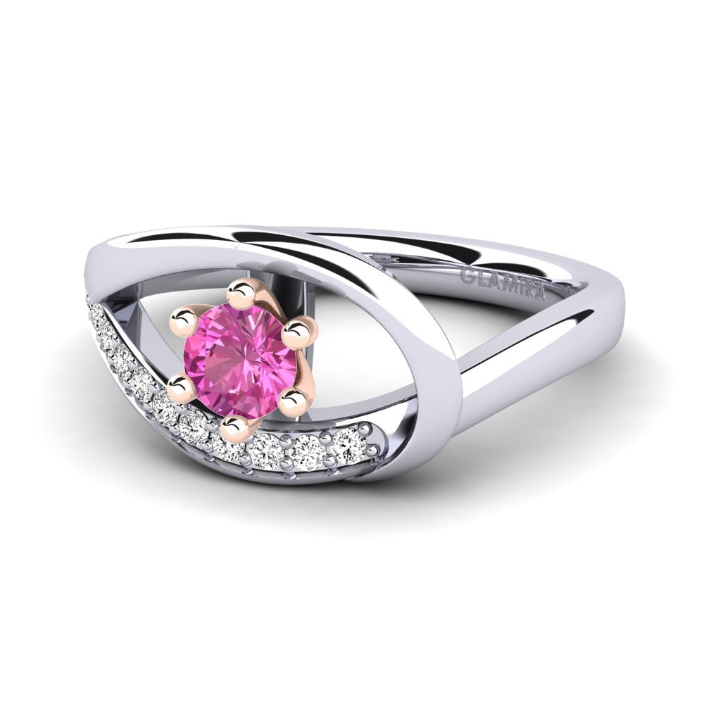Topacio Rosa Anillo de compromiso Madely 0.25 crt