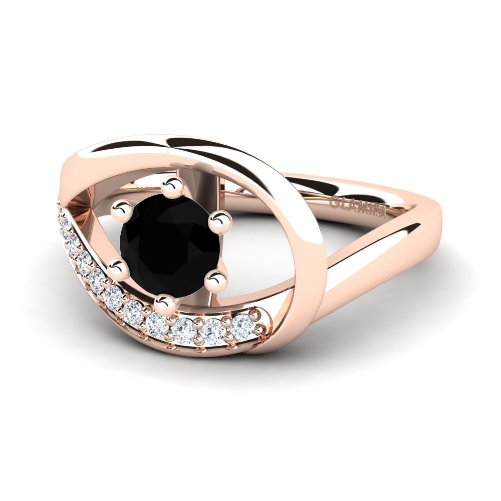 Black Diamond Engagement Ring Madely
