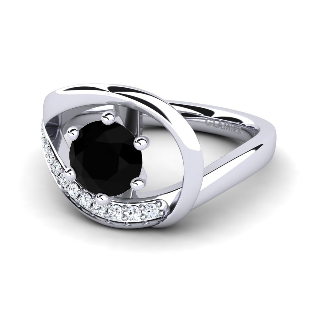 Black Diamond Engagement Ring Madely 0.8 crt