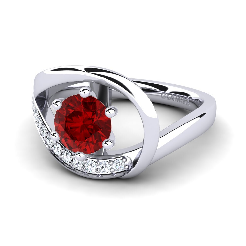 Ruby (Lab Created) Engagement Ring Madely 0.8 crt