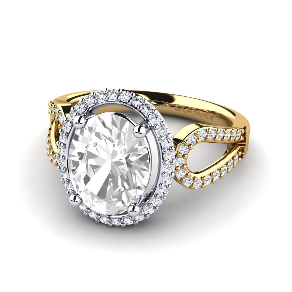 White Topaz Engagement Ring Madicela