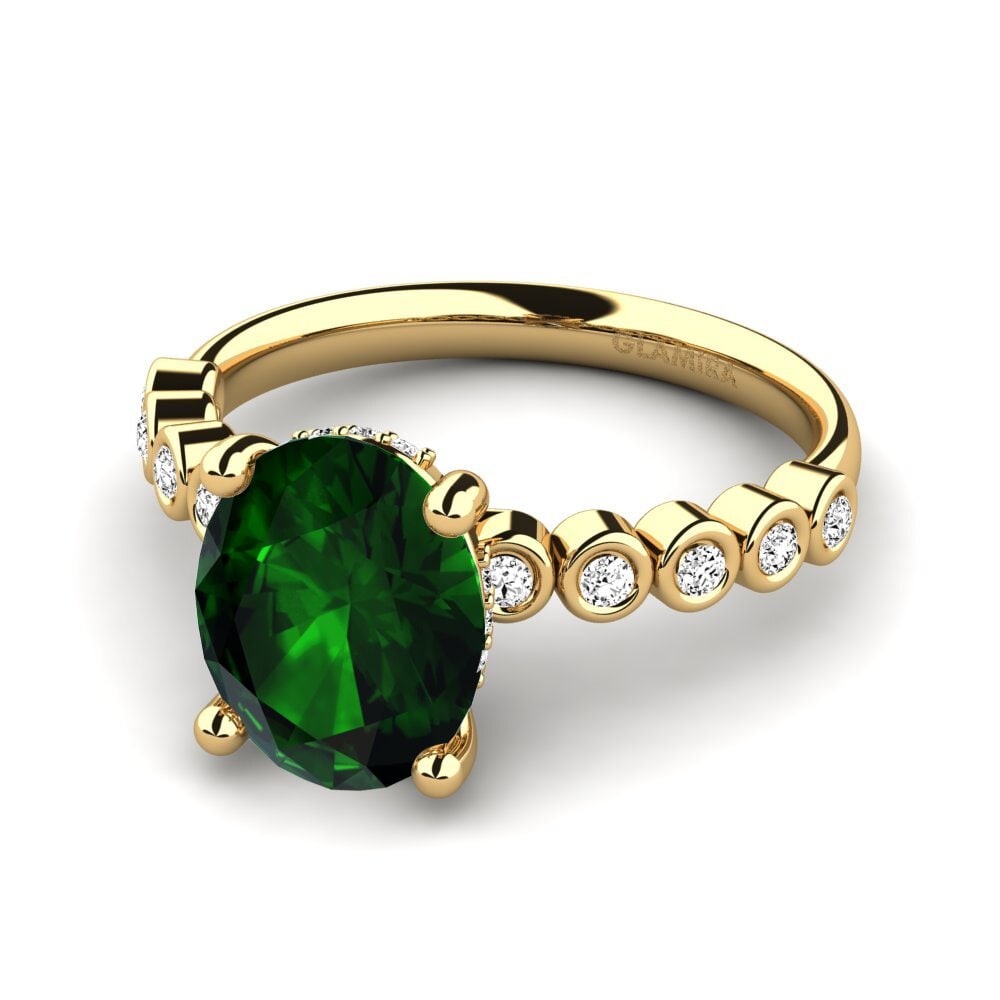 Green Tourmaline Engagement Ring Madizen