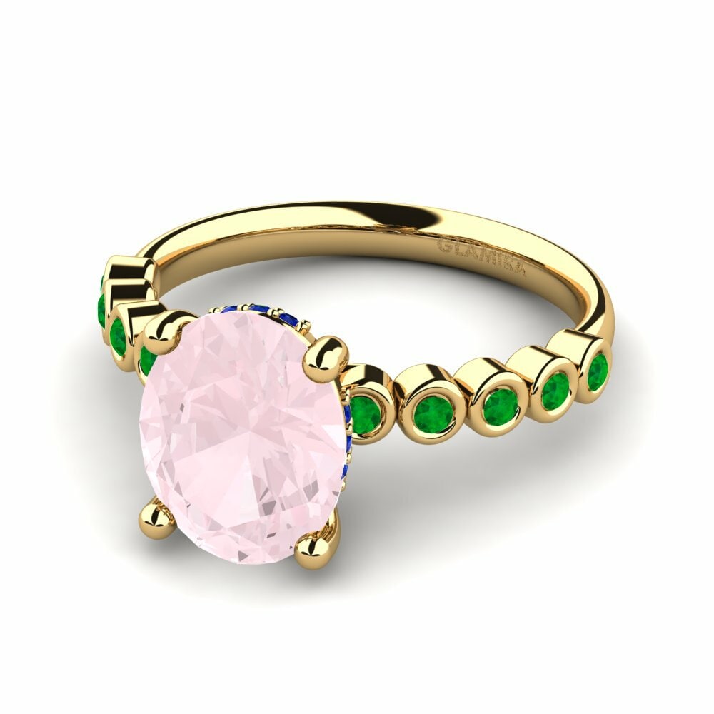 Cuarzo rosa Anillo de compromiso Madizen