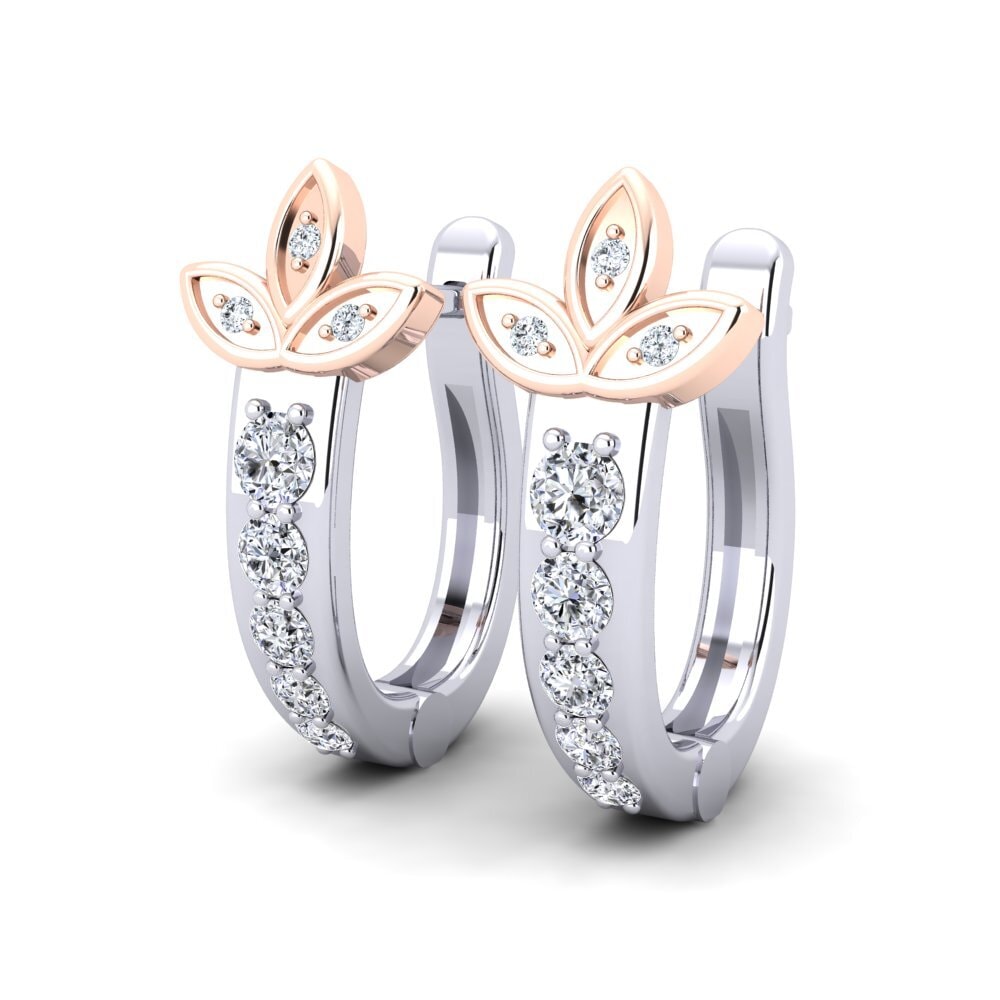 14ct White & Rose Gold Women's Earring Madlen