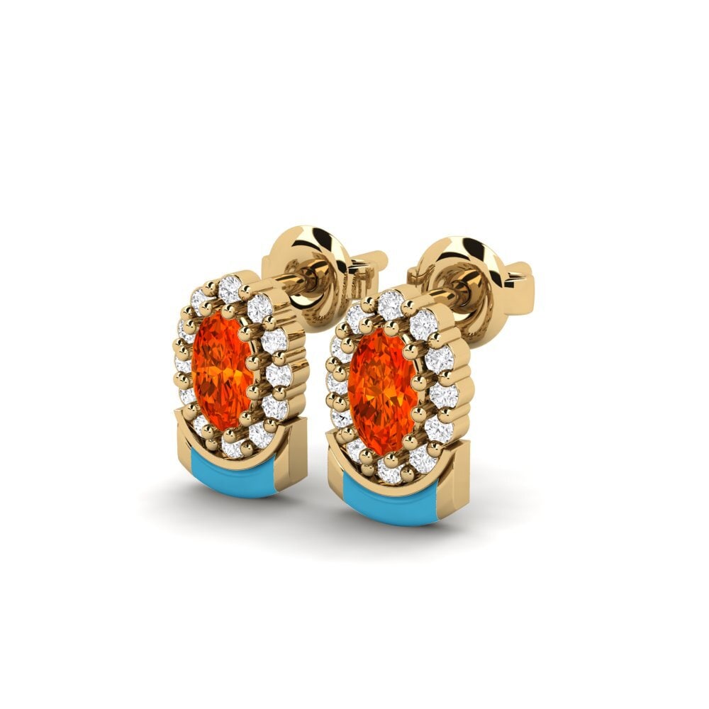 Orange Sapphire Women's Earring Mafaro