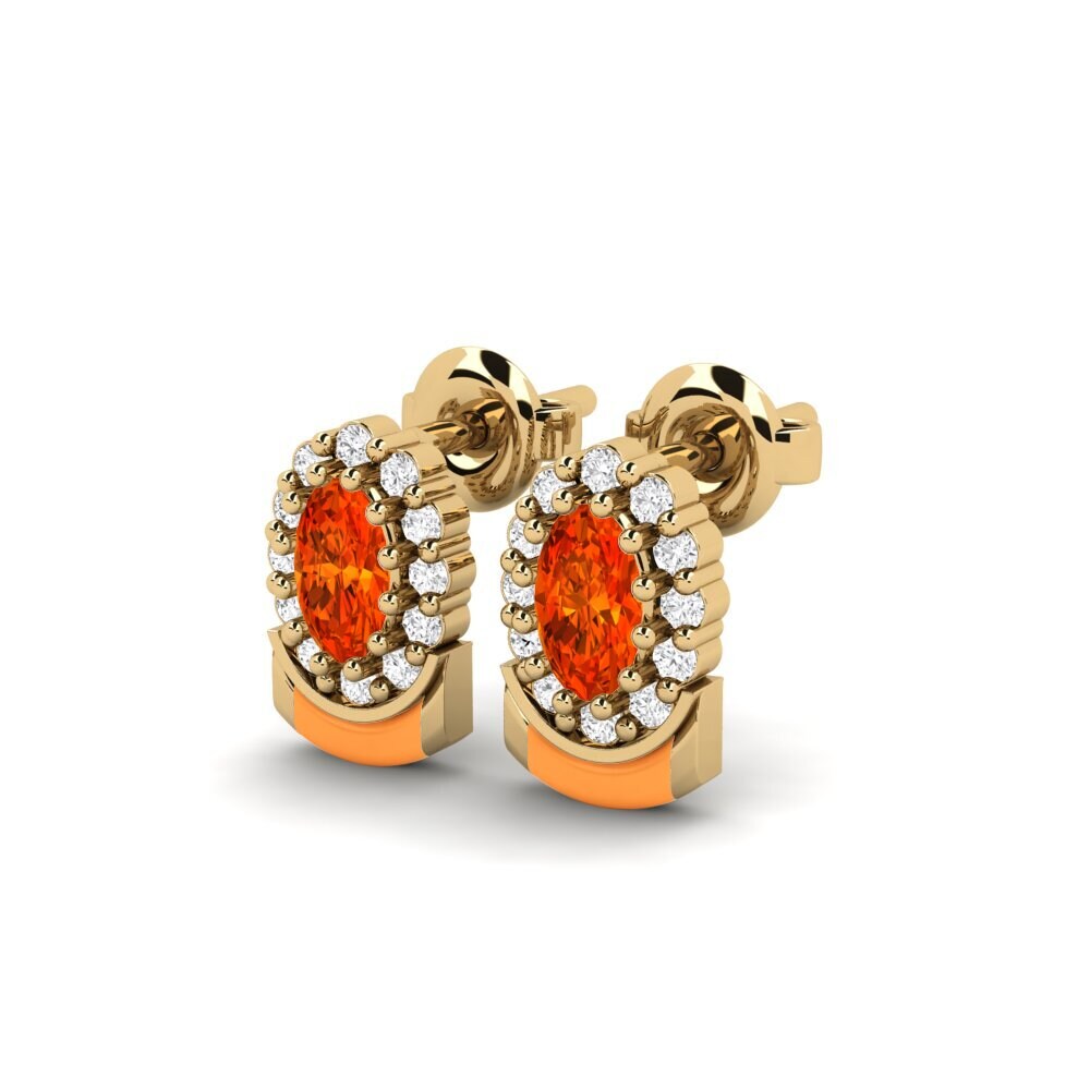 Orange Sapphire Women's Earring Mafaro
