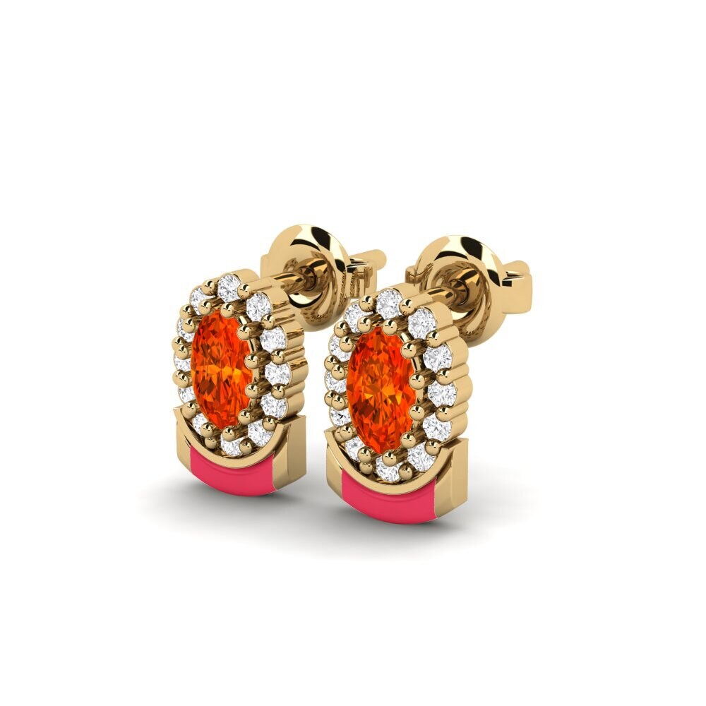 Orange Sapphire Women's Earring Mafaro