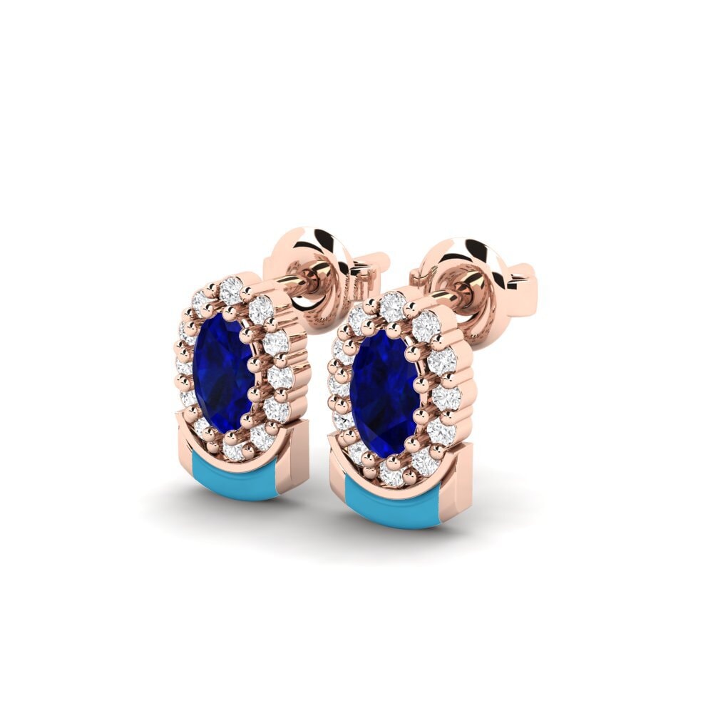 14k Oro Rosa Pendiente de mujer Mafaro