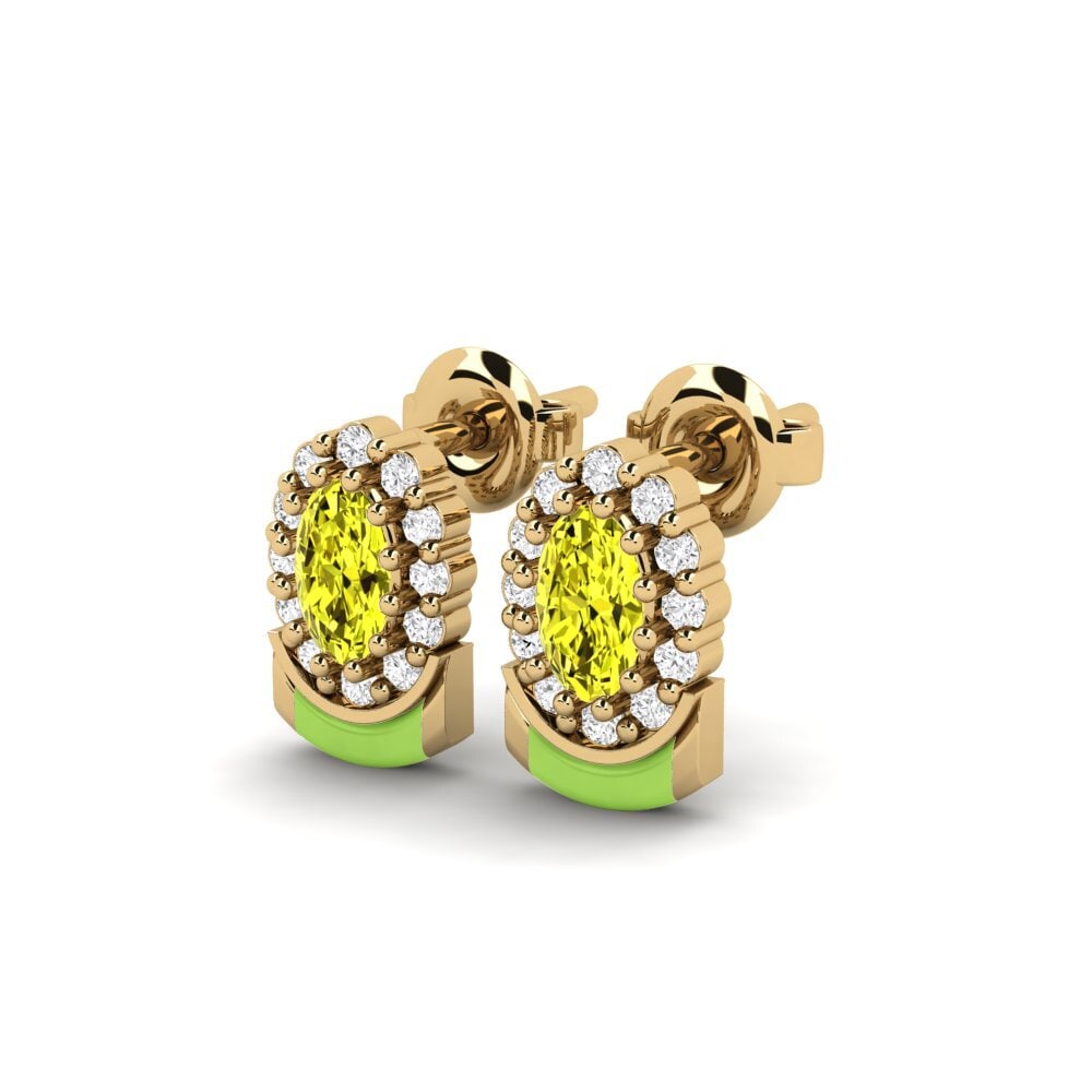 Diamante Amarillo Pendiente de mujer Mafaro