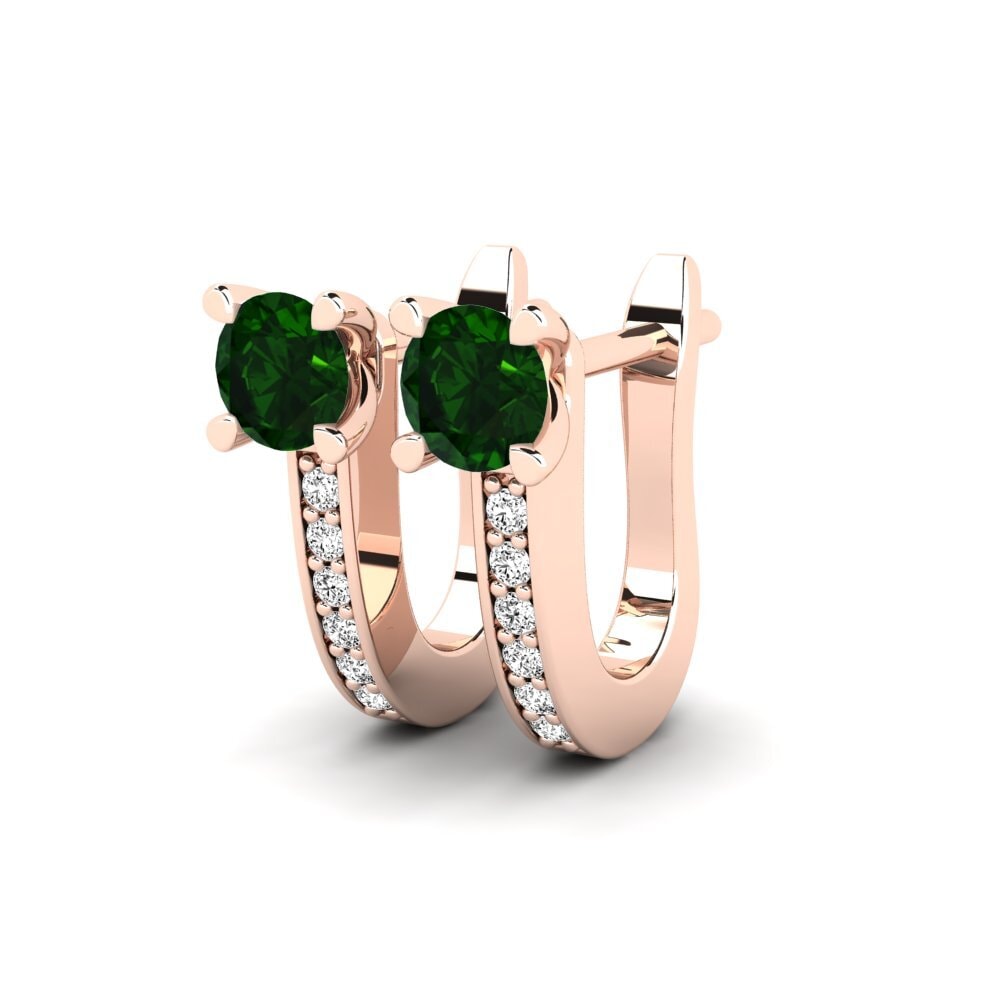 14ct Rose Gold Green Tourmaline Women's Earring Magali