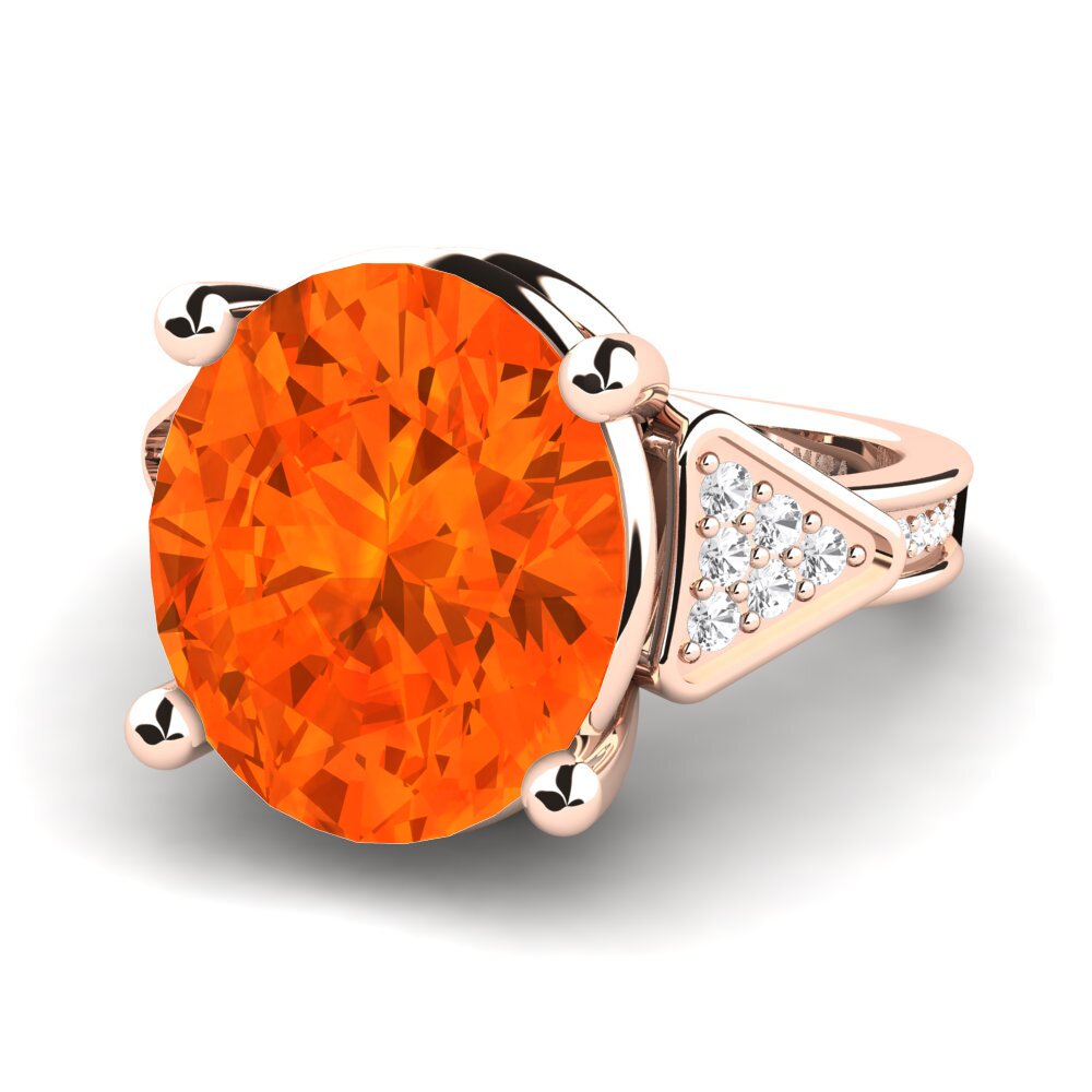 9k Rose Gold Fire-Opal Ring Magaris