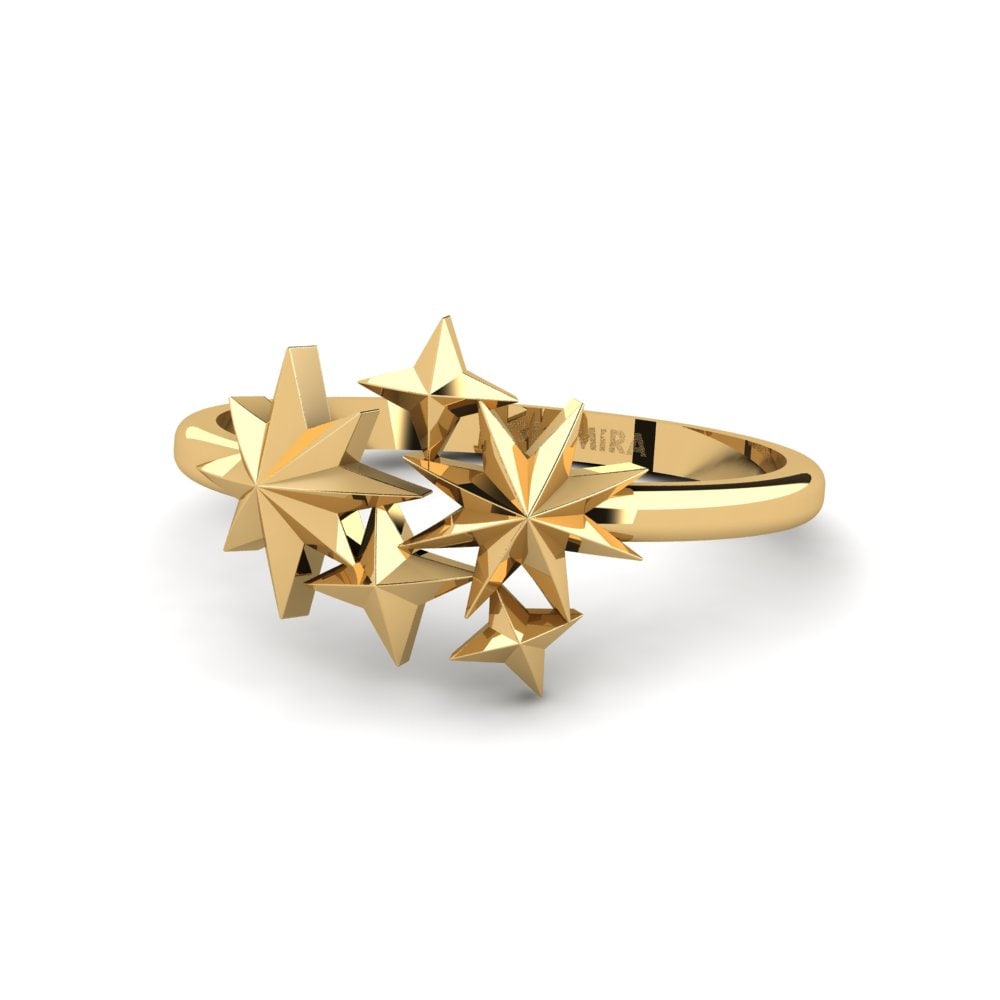 9k Oro Amarillo Anillo Magellanic Cloud