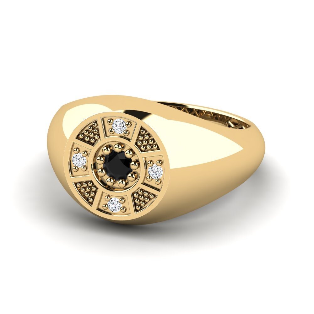Zafiro negro Anillo meñique Magor