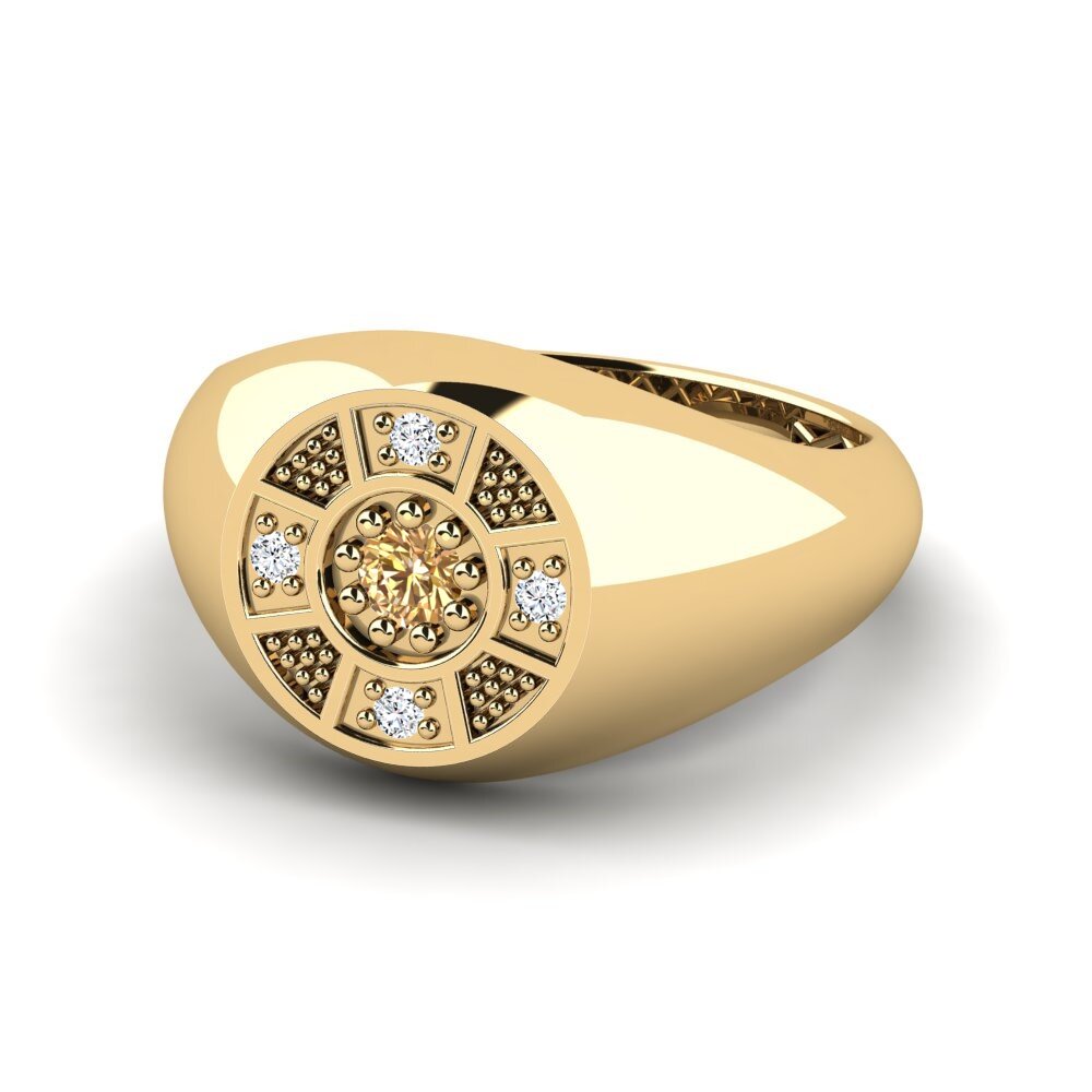 Brown Diamond Pinky Ring Magor