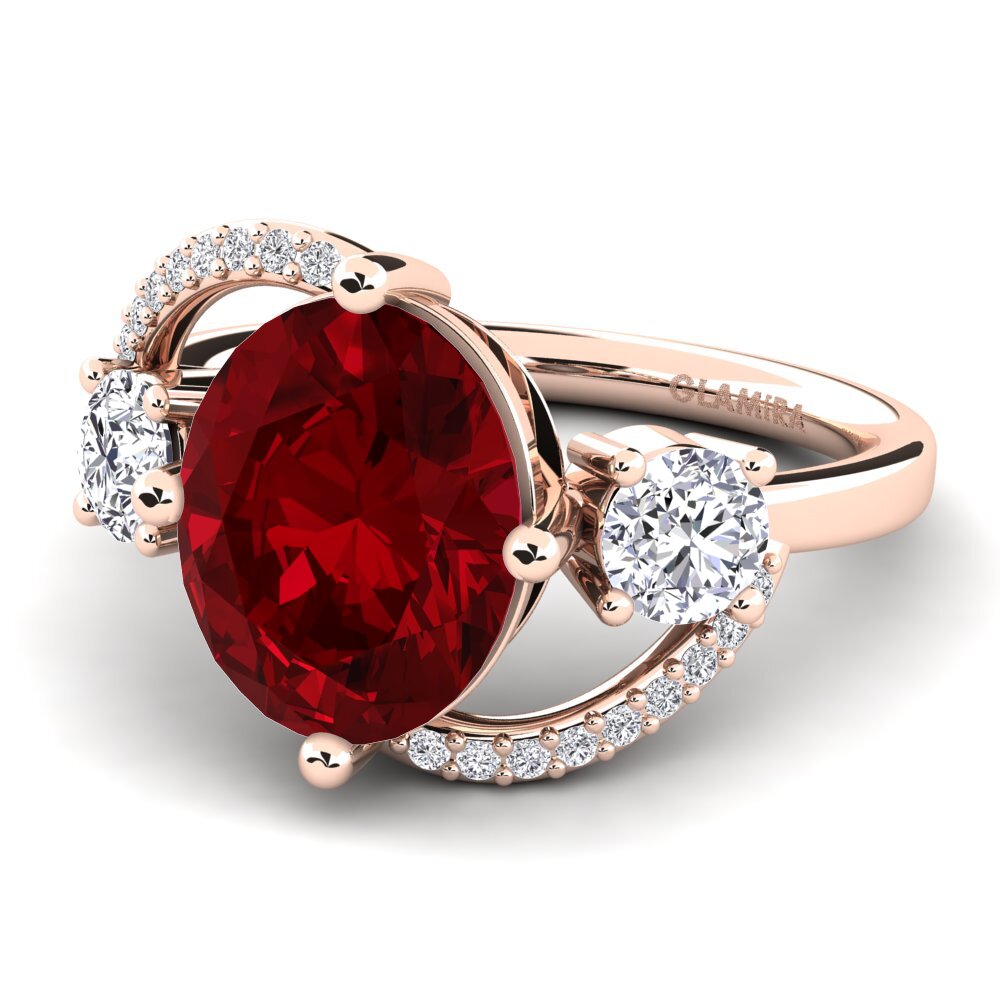 Circonita Roja Anillo de compromiso Magriet