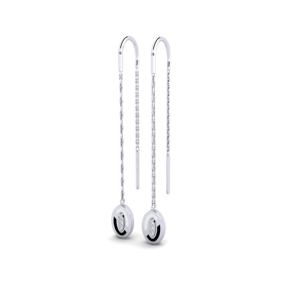 Weiß-Silber Damen ohrring Magro