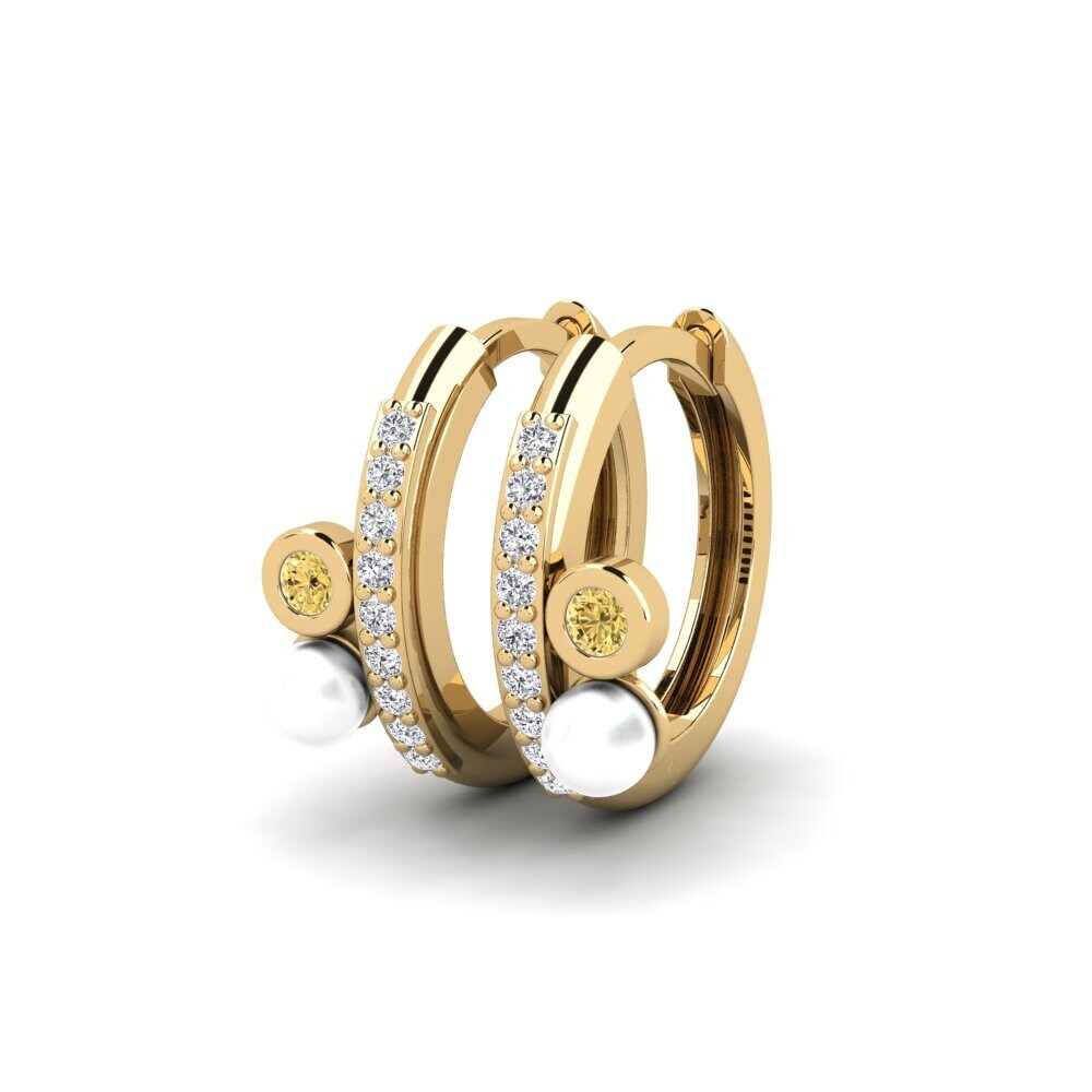 Diamante Amarillo Pendiente de mujer Magus