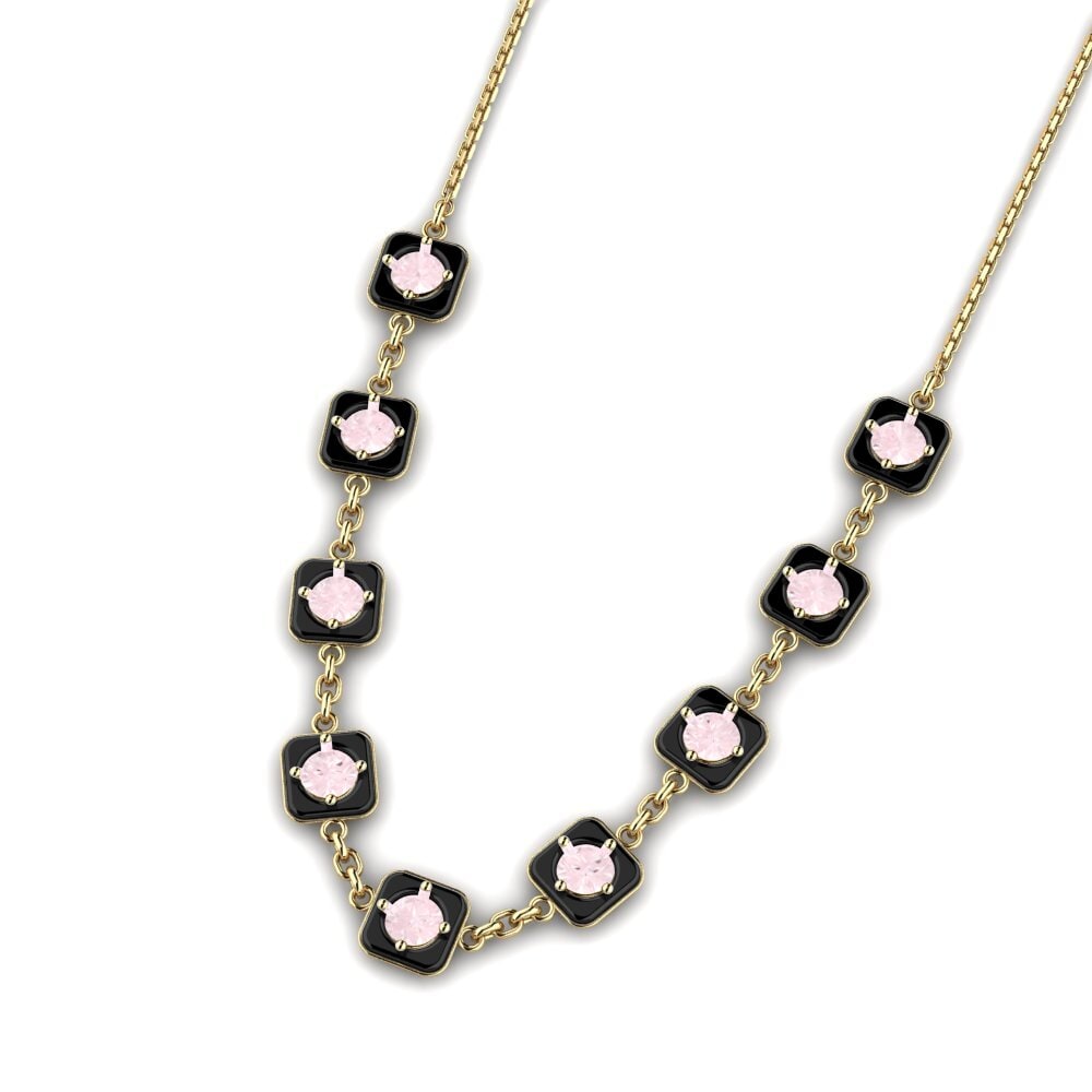 Cuarzo rosa Collar de Mujer Mahal