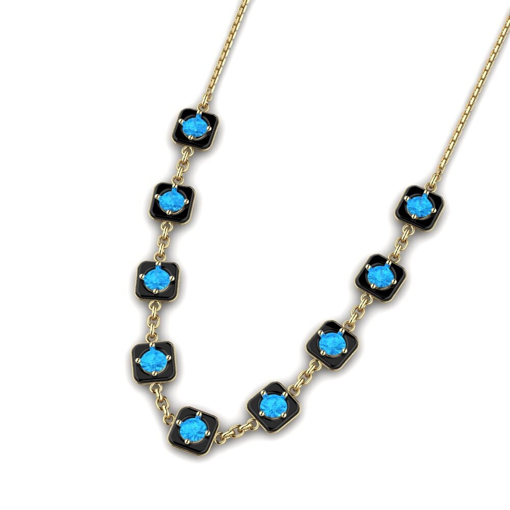 Topacio azul Collar de Mujer Mahal