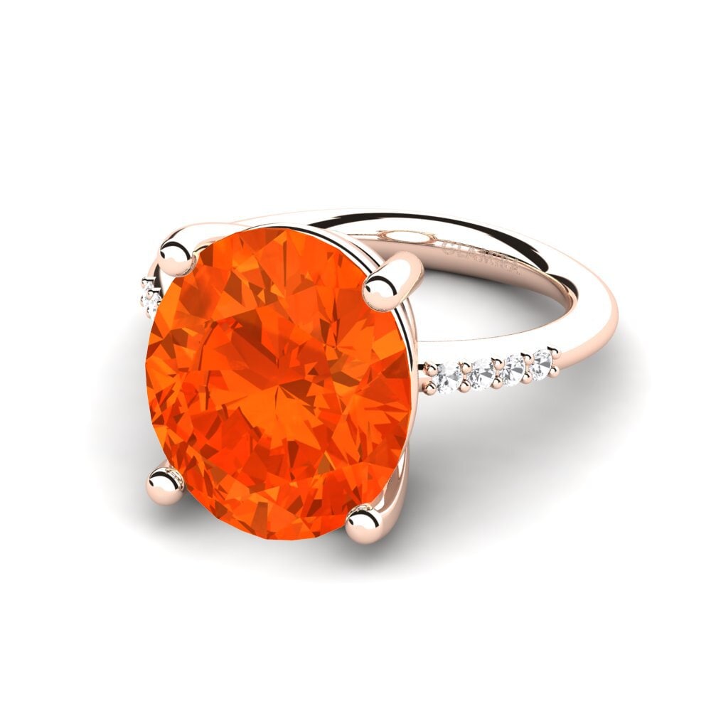 9k Rose Gold Fire-Opal Ring Maharlika