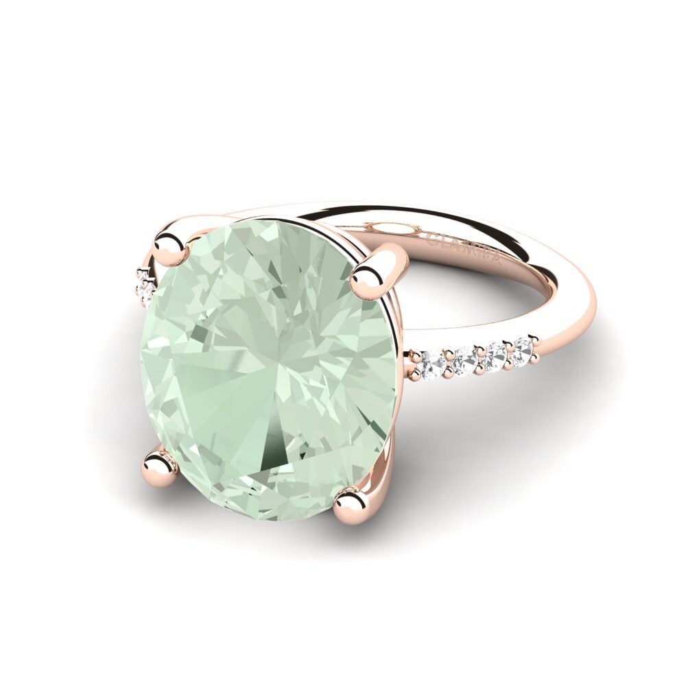 9k Rose Gold Green Amethyst Ring Maharlika