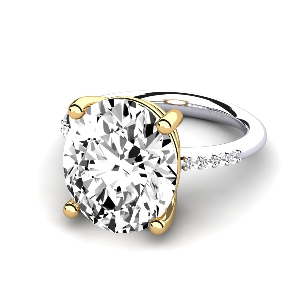 18k Oro Blanco / Amarillo Anillo Maharlika