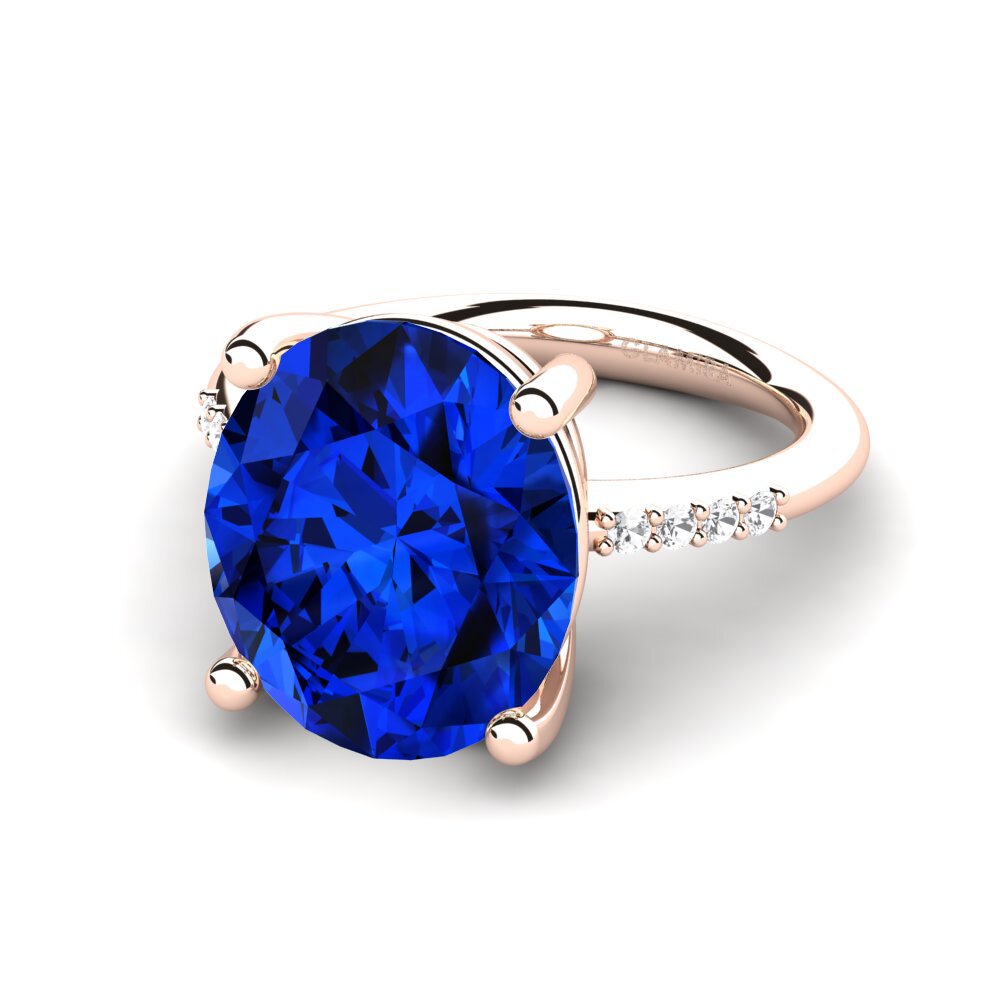 9k Rose Gold Sapphire (Lab Created) Ring Maharlika