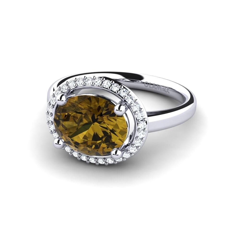 Circón Marrón Anillo de compromiso Mahdise