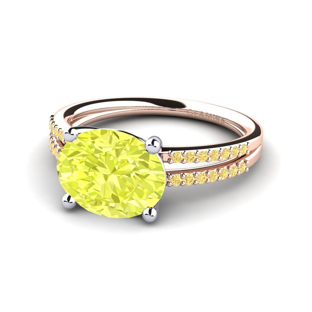14k Rose & White Gold Engagement Ring Mahniya