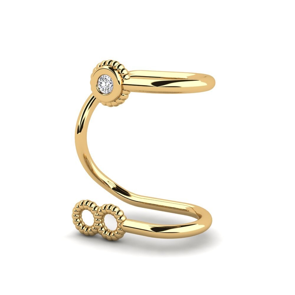 14ct Yellow Gold Lab Grown Diamond Women's Earring Mailhotod