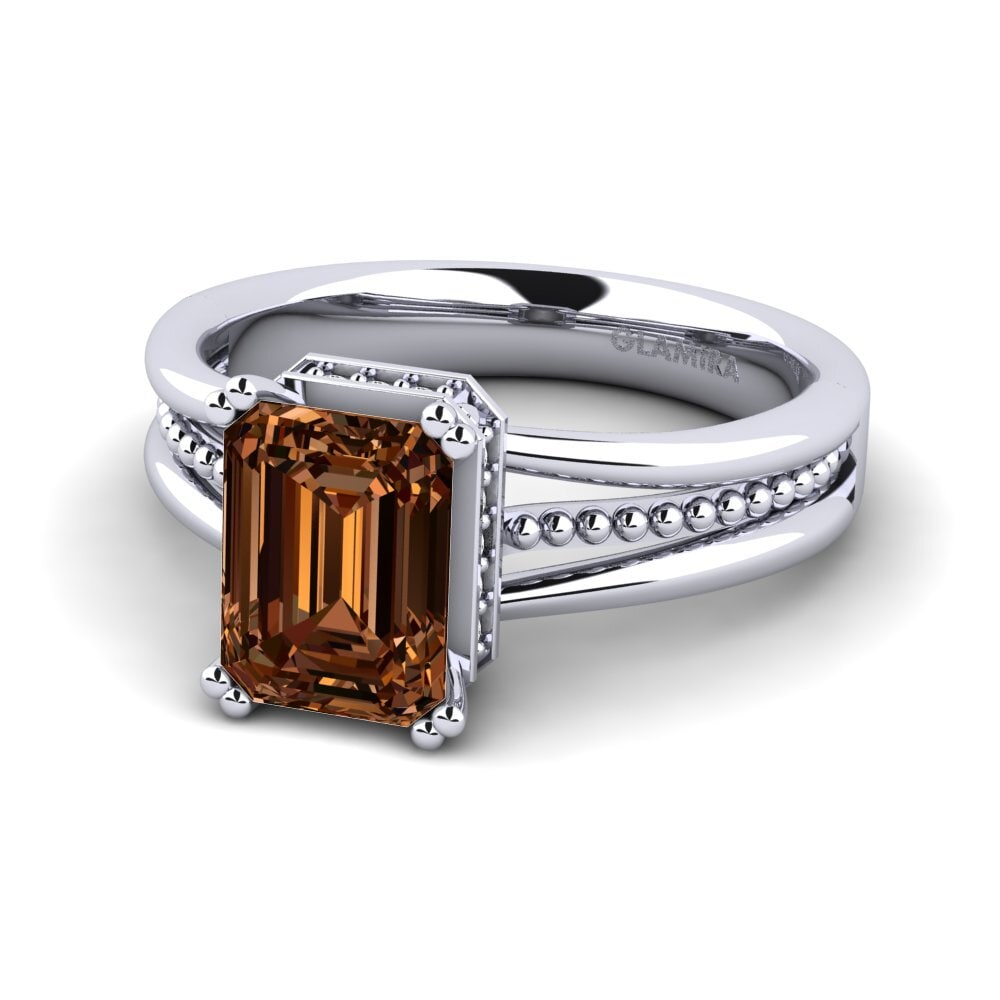 Brown Diamond Engagement Ring Maine