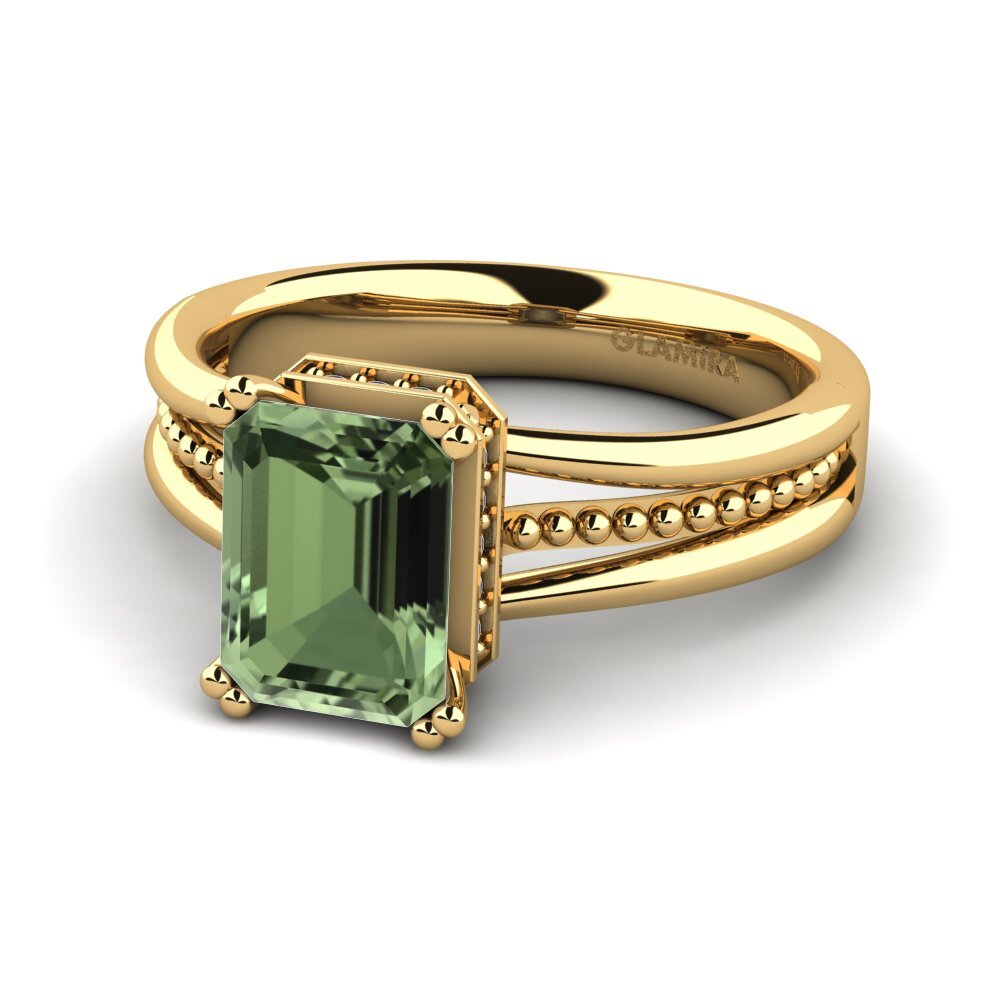 Green Sapphire Engagement Ring Maine